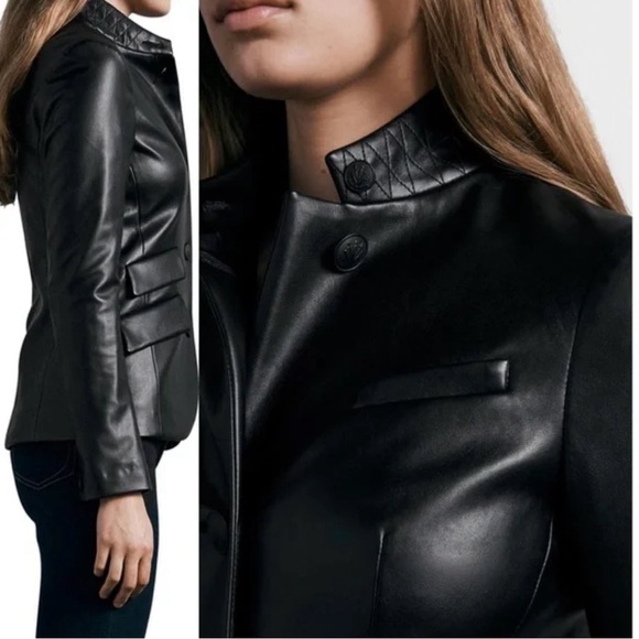 Rag & Bone Slade Faux Leather Blazer - Picture 5 of 5